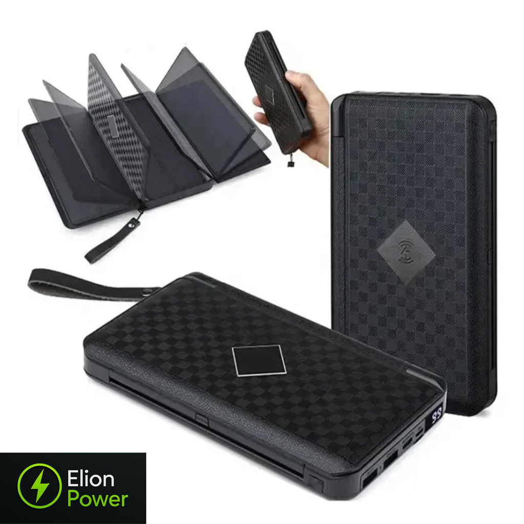 Elion Powerbank – Wireless Charging mit ausklappbarem Solarpanel