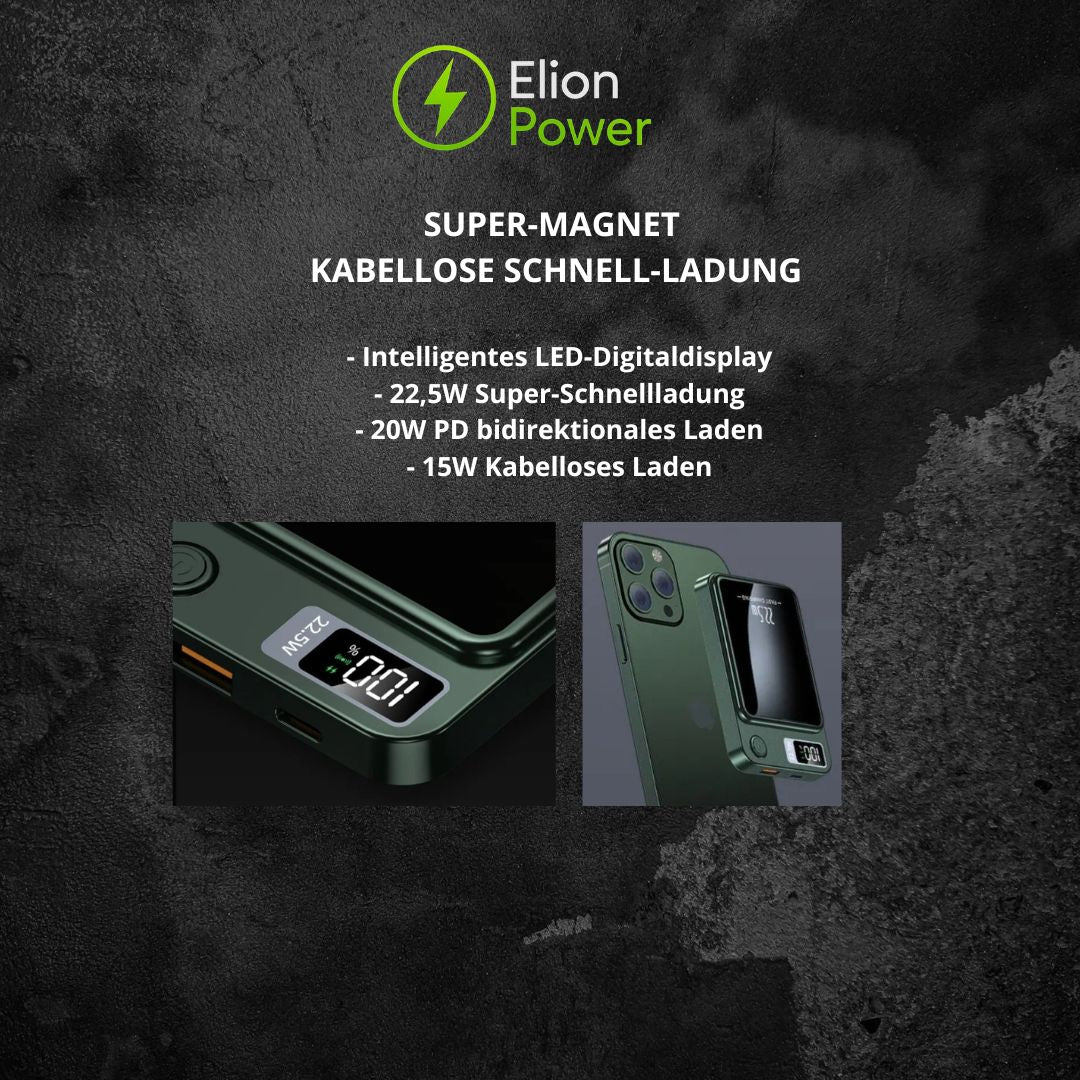 Elion Powerbank 22.5W - 10.000 mAH, USB-C & Lightning