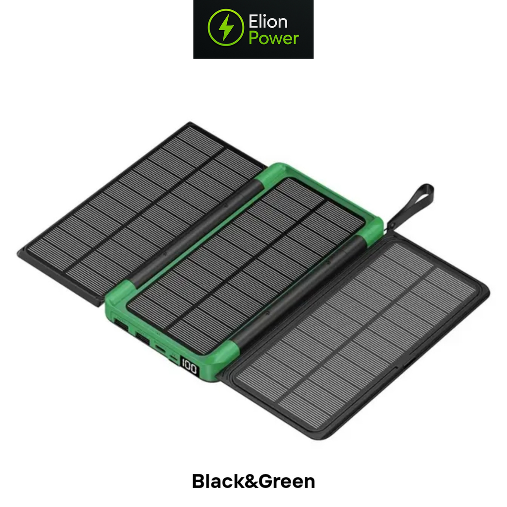 Elion Powerbank – Wireless Charging mit ausklappbarem Solarpanel