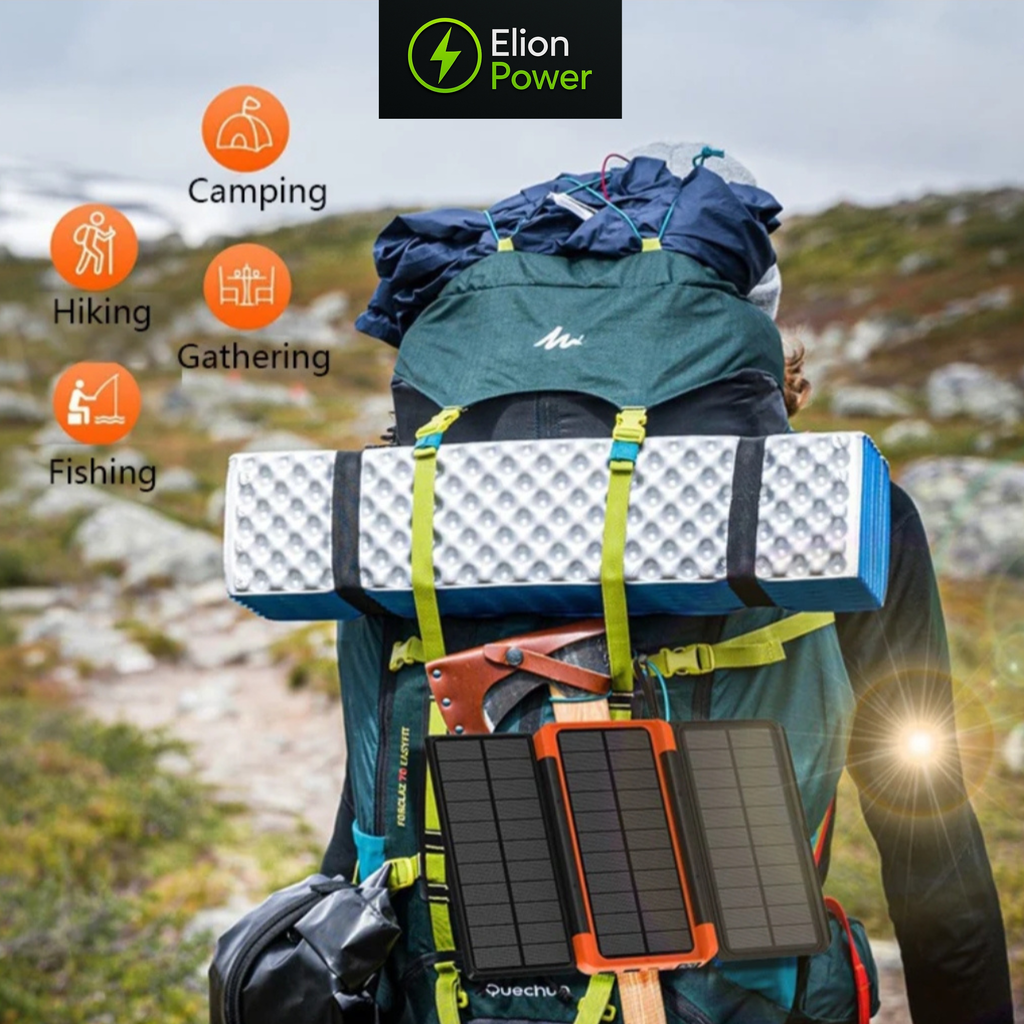 Elion Powerbank – Wireless Charging mit ausklappbarem Solarpanel