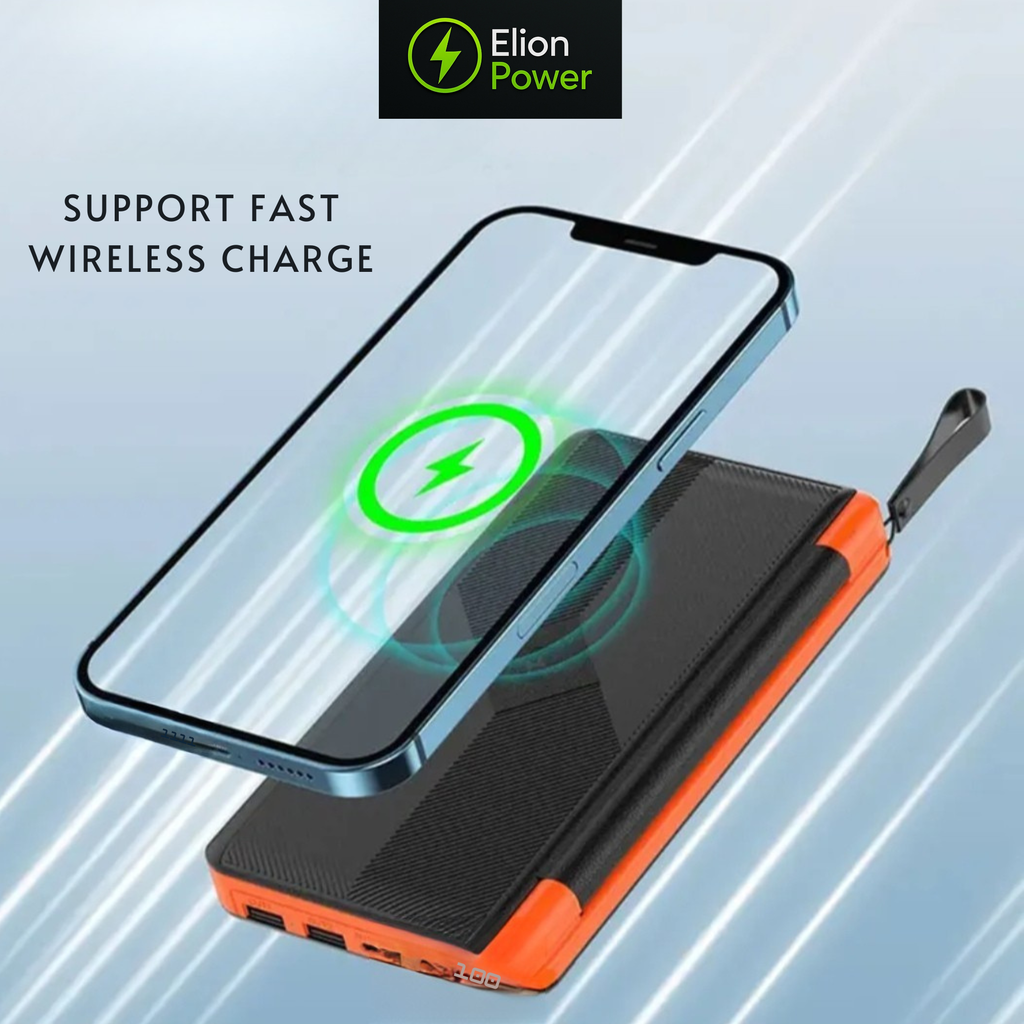 Elion Powerbank – Wireless Charging mit ausklappbarem Solarpanel