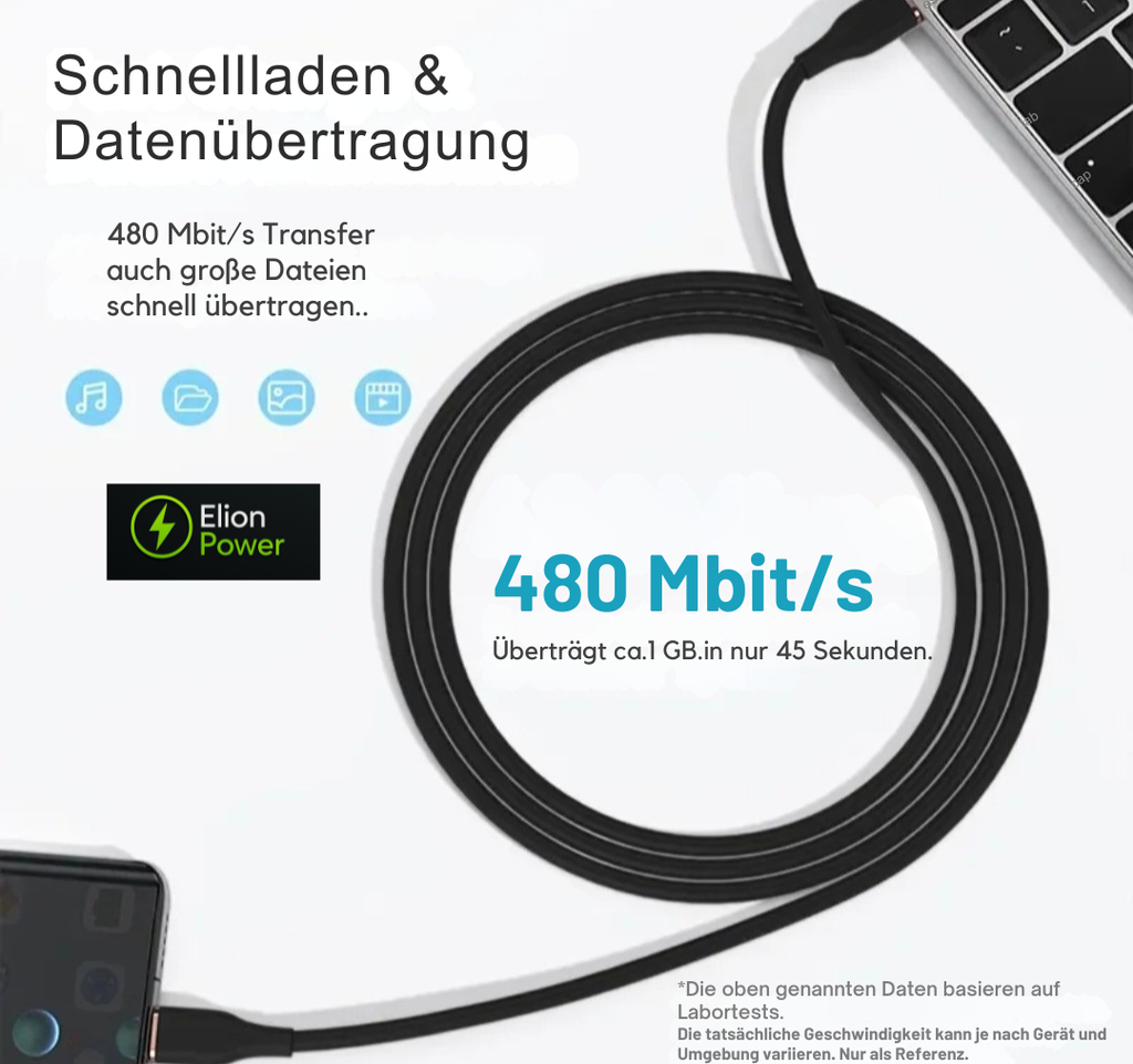 Flexibele & knickfeste USB-C Kabel