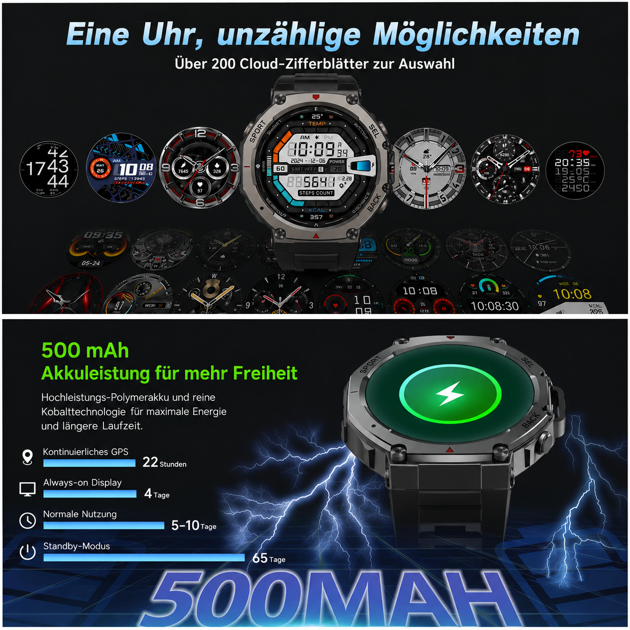 Neue DM58 GPS Sport Uhren Smart Watch